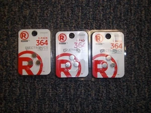 RADIOSHACK 2302226  #364 (lot-of-3) 1.55V  SILVER-OXIDE 9-total BATTERIES  - Picture 1 of 7