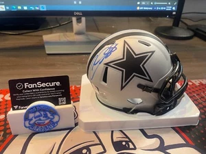 Minicasco autografiado por CeeDee Lamb de la NFL - Autenticación de fanáticos - Imagen 1 de 3