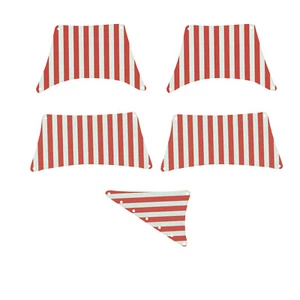 Sustituto. Juego de velas para barco 6285, barracuda mar negro, rojo blanco, dos caras - Imagen 1 de 1