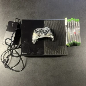 Black Xbox One Console 500gb Lot W/ Camo controller Cord + 7 Games Tested Works - Picture 1 of 14