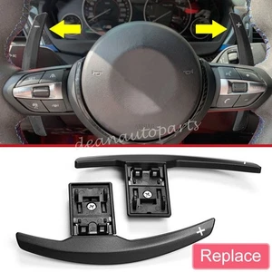 For BMW M Sport Steering Wheel Paddle Shifter Replacement Extension Trims Black - Picture 1 of 10