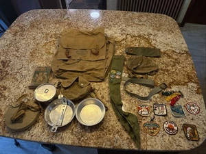 Vintage Boy Scouts 574 Yucca Backpack package lot Canvas Diamond Brand US - Picture 1 of 16