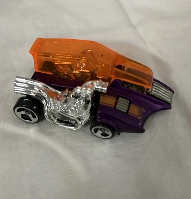Hot Wheels Pop Cycle Purple Orange 1:64 1999 Bent Wheel Spoke - Image 1 of 4