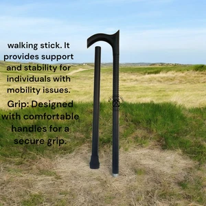 Taktischer Gehstock 37" Aluminium V-gebogener Griff Steampunk Stock Unterstützung Geschenk - Bild 1 von 12