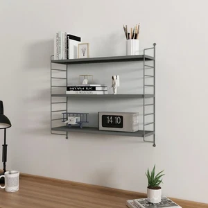 Modulares Wandregal Strängnäs Anthrazit [en.casa] - Bild 1 von 6