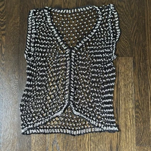 Canotta Lupo E Zingaro Vintage Con Perline Nero Donna Taglia XS - Foto 1 di 4