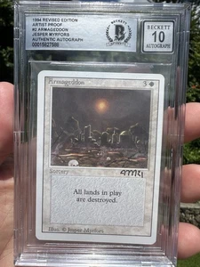 ARMAGEDDON, PRUEBA DE ARTISTA, REVISADO, 1994 MTG, JESPER MYRFORS, BAS 10 - Imagen 1 de 3