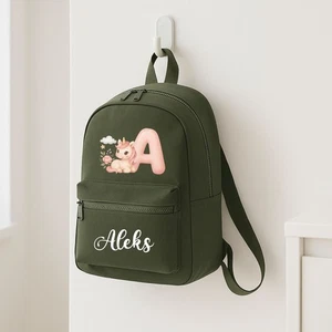 Zaino Bambini Personalizzato Nome Personalizzato e Iniziale Unicorno Bambina Back To School Bag - Foto 1 di 10