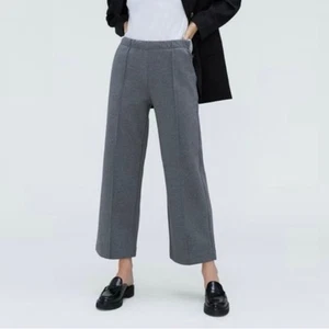 NWT Everlane The Wide Leg Dream Pant Mid Rise Heathered Charcoal Gray Size XXS - Picture 1 of 8