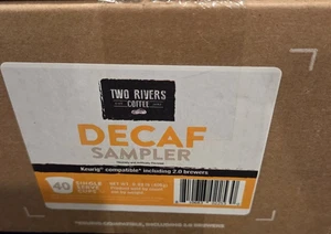 Two Rivers Coffee DECAF Flavored Coffee Pods for Keurig Brewers, Variety , 40 Ct - Picture 1 of 1