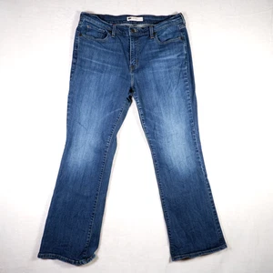 Pantalones de mezclilla para mujer Levi's azules 515 Bootcut 14S bolsillo con solapa lavado medio - Imagen 1 de 12
