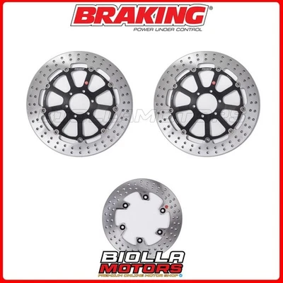 KIT DISCHI FRENO BRAKING DUCATI MONSTER 696 2011 - ANTERIORE + POSTERIORE [FLOTT Foto 1 de 4