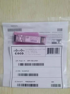 New Cisco SFP-10G-LR-S 10G SFP+ LR 1310nm 10km SMF LC Transceiver Module - Picture 1 of 3