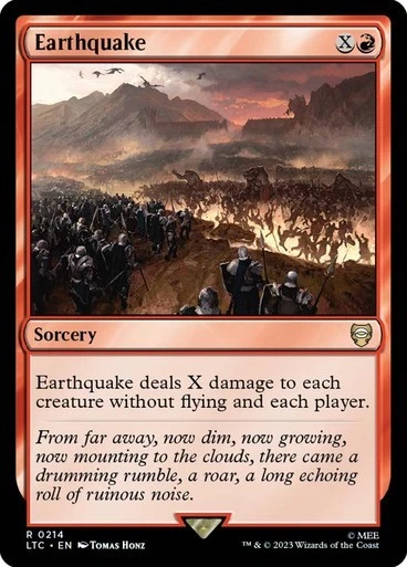 MTG - Earthquake - Lord of the Rings - Magic the Gathering - image 1 of 1