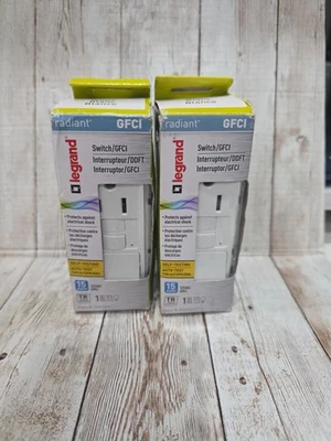 2 Legrand Pass & Seymour 1595SWTTRWCC4 15A GFCI Switch Receptacle, White - Image 1 of 3