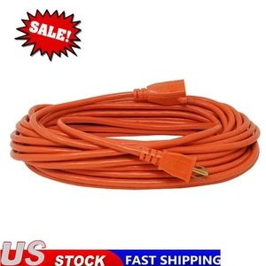 16 Stärke 100 Fuß Orange Innenbereich/Aussenbereich Verlängerungskabel 3-polige Steckdose 125 V 10 Ampere - Bild 1 von 7