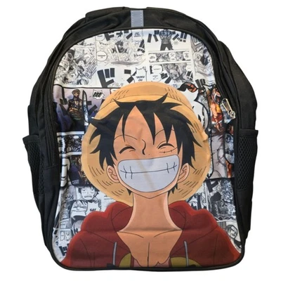 Monkey D Luffy One Piece Anime Manga Backpack Straw Hat Pirates W/Reflect Strips - Image 1 of 4
