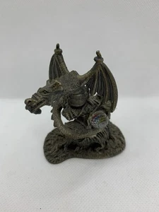 Tudor Mint Myth Magic Dragon of the Forest Figure Pewter Dragon Vintage Fantasy - Foto 1 di 4