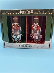 NEW Snoop Dogg A Hood Tradition Snoop on the Stoop SET OF 2 PINT GLASSES 16 oz. - Picture 1 of 6