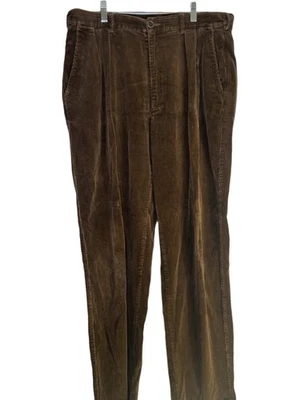 VTG 80s Polo Ralph Lauren Brown Corduroy Pants 34x32 Baggy Made USA - Image 1 of 4