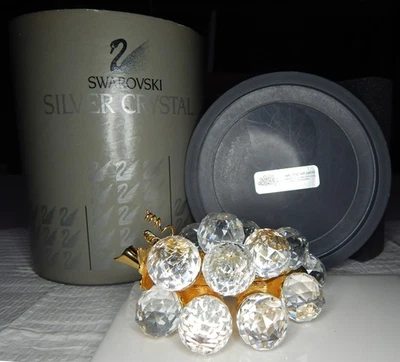 RARE NIB Swarovski Crystal 14KGP Cluster of Grapes 7550 20015 Mint New - Image 1 of 4