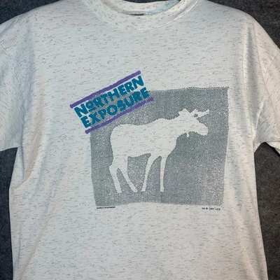 Camiseta vintage de una sola puntada Northern Exposure Moose 1991 Oneita para hombre grande Foto 1 de 4