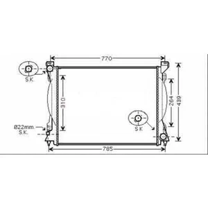Kühler A6 04- 675x445x32 2.0 TFSi Schaltgetriebe +AC - Bild 1 von 1