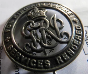 SILVER WAR BADGE PTE JOHN CRIBB LABOUR CORPS EX RIFLE BRIGADE - Picture 1 of 2