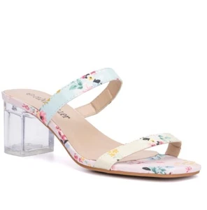 Olivia Miller Womens OMH5736 Slip On Open Toe Heels Size US 7 - Picture 1 of 7