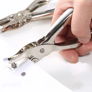 3/6mm Single Hole Puncher Paper Metal Hand Held School Office Scrapbooking Tool - Picture 1 of 17