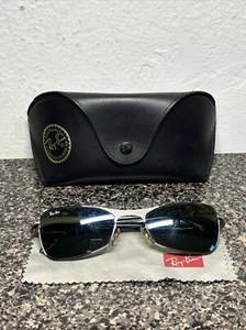 Lunettes de soleil vintage Ray-Ban W2346 Sidestreet bord carré miroir turquoise B&L avec étui - Photo 1/8