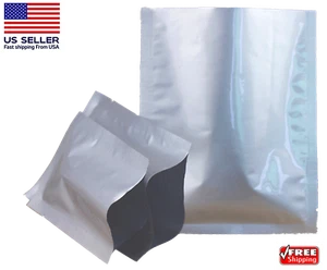 Mylar Aluminum Metallic Foil Bag Resealable Vacuum Heat Seal Size 6x8.8 inches - Picture 1 of 8