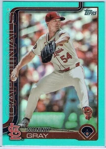 2025 Topps Sonny Gray Aqua Rainbow Foil # 306 St. Louis Cardinals - Bild 1 von 2