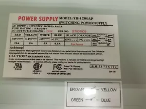 YH-1200AP Clone Replacement AT Power Supply - Picture 1 of 1