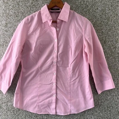 Prendas para el torso Eddie Bauer para mujer pequeñas rosas abotonadas oficina elásticas manga 3/4 usadas en excelente estado Foto 1 de 4