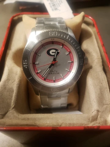 🏈⚾️🏀🎓Georgia Bulldogs Jack Mason College Watch $90 value New battery included Cover