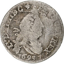 [#1271611] France, Louis XIV, 4 Sols aux 2 L, 1693, Uncertain Mint, réformé, Sil
