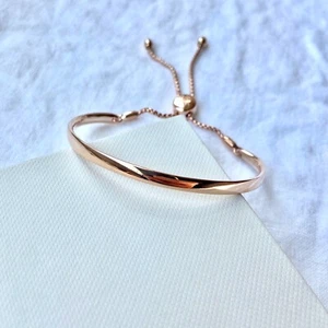 Monica Vinader Rose Gold Fiji Friendship Bracelet 18kt $295 - Picture 1 of 5