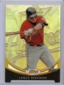 2010 Topps Finest - Lance Berkman #84 Gold Refractor 50/50 - Misaligned serial # - Picture 1 of 2