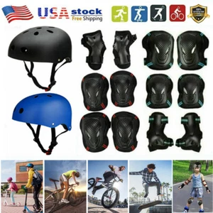 Set cuscinetti casco bici skate scooter casco ginocchiere gomitiere protezioni polsi S/M/L - Foto 1 di 25