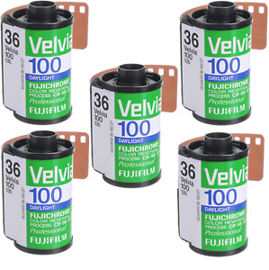 5 Pak Fujifilm Fujichrome Velvia 100 135 36