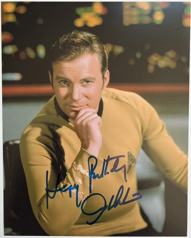 William Shatner Signed IP 8x10 Photo - Authentic, Happy Birthday, Star Trek Cover