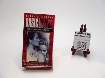 Basic Instinct [VHS] [VHS Tape] Sharon Stone Michael Douglas Free Shipping - Image 1 of 3