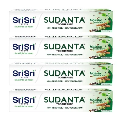 4XSri Sri Tattva Sudanta Ayurvedische Kräuterzahnpasta Ganz Natürlich, Fluori... - Bild 1 von 4