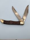 Vintage GCCO Large Gentleman?s 2 Blade Jig Bone Knife Made In Japan