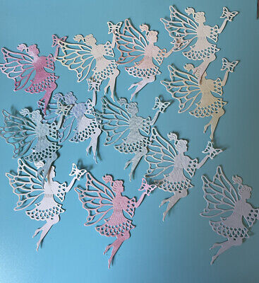 12 X Watercolour Fairy Card Toppers For Card Making. Embellishments. Ephemera • 2.62€