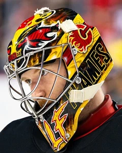 Dustin Wolf Up Close Mask Calgary Flames 8x10 NHL Hockey Photo - Picture 1 of 1
