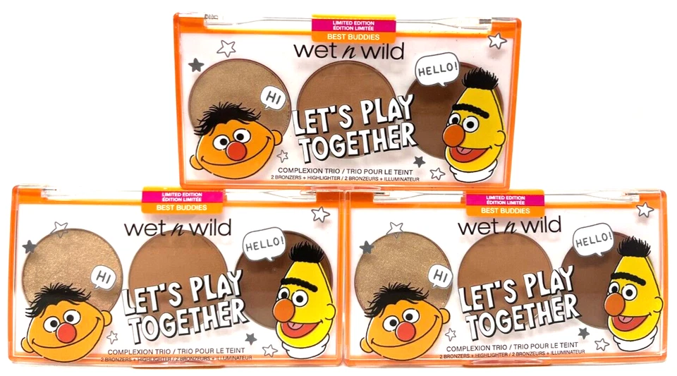 (3) Wet N Wild x Sesame Street Complexion Trio Sealed 1115661 - Best Buddies - Image 1 of 3
