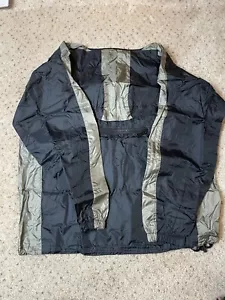 Giacca grande vintage Gap anni 90 bicolore anorak coulisse con borsa impacchettabile escursionismo - Foto 1 di 9