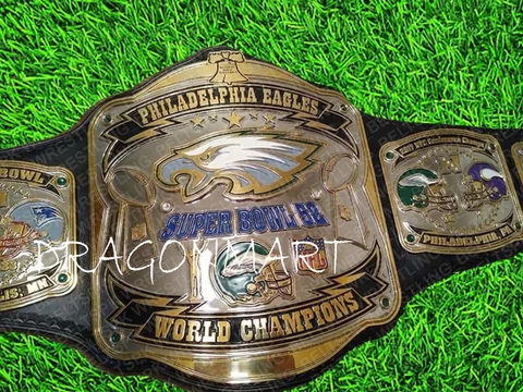 Philadelphia Eagles Championship Belt American Super bowl NFL Adult 2MM Brass Cover